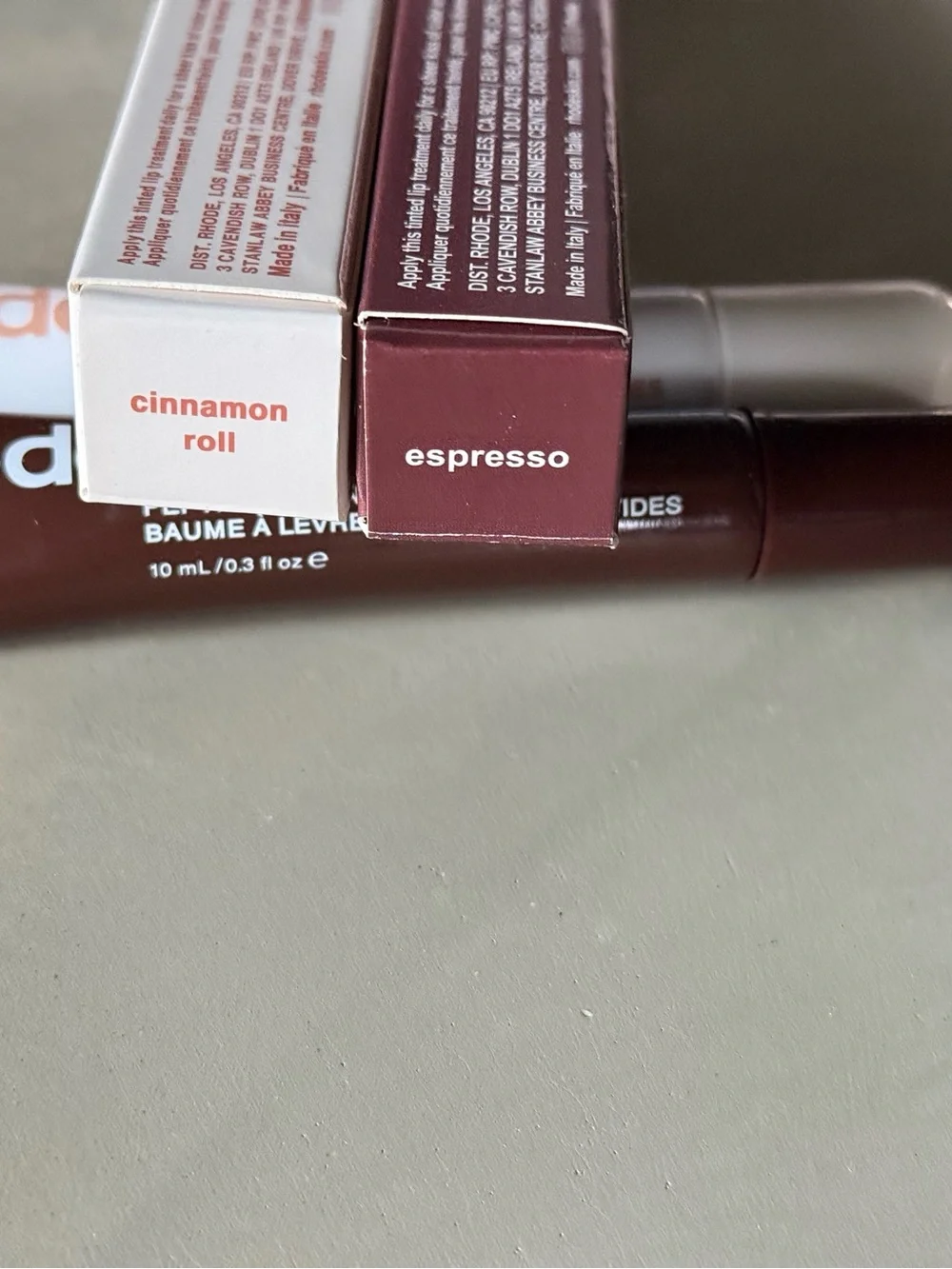 rhode skin Peptide Lip Tint Set - Espresso + Cinnamon Roll